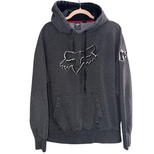 Y2K Fox Men's Gray Hoodie XL